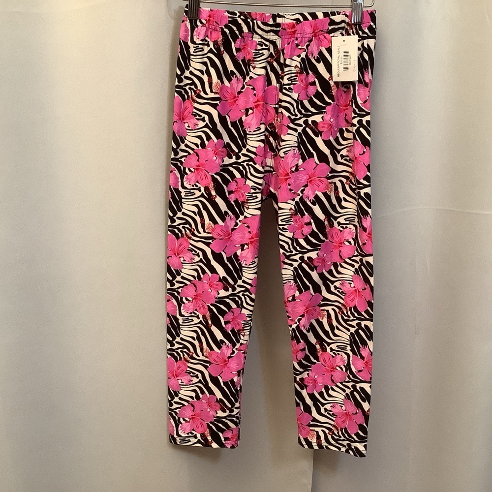 Legging Capris Cropped Women’s O/S Regular Fit Royal Azalea Pattern